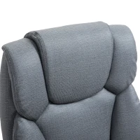 Vinsetto Swivel Reclining Office Chair w/footrest Grey(m-8)