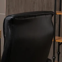 Vinsetto Chefsessel Bürostuhl Schreibtischstuhl Drehstuhl ergonomisch mit Wippenfunktion höhenverstellbar Rautenmuster modern elegant luxuriös PU-Kunstleder Metall Schaumstoff Schwarz 66x69x121 cm(m-8)