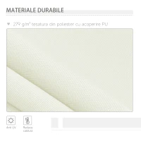 Outsunny Copertina pentru soare tip rulou cu manivela, din aluminiu si poliester, 295x245cm, alb(m-6)