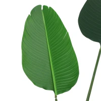 Outsunny Planta Artificial de Decoração Planta Palmeira Artificial com Vaso 10 Folhas para Exterior e Interior Ø18x180cm Verde(m-8)