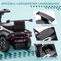 AIYAPLAY Licencjonowany Lamborghini na pedały, samochodzik z efektami dźwiękowymi, zabezpieczeniem przed wywrotką, 67 cm x 28 cm x 38 cm(m-7)