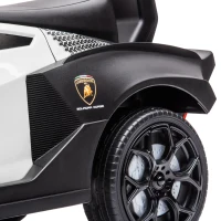 AIYAPLAY Licencjonowany Lamborghini na pedały, samochodzik z efektami dźwiękowymi, zabezpieczeniem przed wywrotką, 67 cm x 28 cm x 38 cm(m-9)