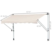 Outsunny Copertina Soare cu Brațe Telescopica cu Manivelă Metal si Poliester(m-3)