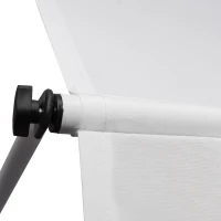 Outsunny Copertina de Perete cu Stalpi de Sprijin, Alba, 300x150 cm(m-8)