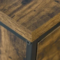 Vinsetto 2-Drawer file Cabinet, Industrial filing cabinets for Home, Hanging File Folders, Vertical Home Office Organizer for A4 Size, Rustic Brown(m-8)