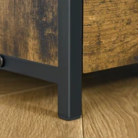 Vinsetto 2-Drawer file Cabinet, Industrial filing cabinets for Home, Hanging File Folders, Vertical Home Office Organizer for A4 Size, Rustic Brown(m-10)