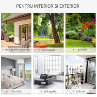 Outsunny Hamac de gradina Boho Chic Scaun Suspendat pentru Interior si Exterior Crem(m-5)