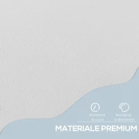 Outsunny Copertina pentru soare pentru exterior tip rulou cu manivela, inaltime si unghi reglabil, 200x150cm, alb(m-5)