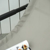 Outsunny Sezlong Balansoar de Gradina cu buzunar lateral si pernuta, in Metal 62L x 88L x 165Hcm(m-8)