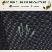 Outsunny Scaun Balansoar Modern in Textilen, Negru,154x80x84cm(m-5)