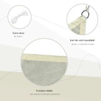 Outsunny Cort Parasolar Pătrat din HDPE, Crem, 3x4m(m-5)