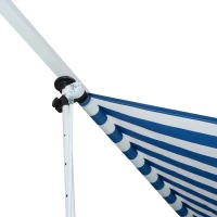 Outsunny Copertina pentru soare pentru exterior tip rulou cu manivela, inaltime si unghi reglabil, 200x150cm, albastru(m-9)