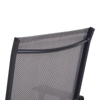 Outsunny set 4 scaune pliabile exterior din otel, gri si negru(m-10)
