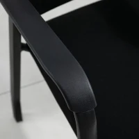 Vinsetto Besprechungsstuhl, Konferenzstuhl, Besucherstuhl, 2er Set Ergonomischer Bürostuhl mit Fußmatten, Wartezimmerstuhl, stapelbar, Netz Bezug, Schwarz, 58 x 58 x 88 cm(m-8)