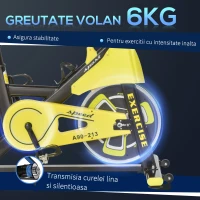 HOMCOM bicicleta pentru antrenament 50x100x101-113 cm(m-6)