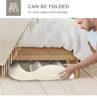 PawHut Foldable Pet Stairs Portable Dog Steps 3-Step Design with Non-slip Mats for High Beds, Sofas, 49 x 38 x 38 cm, Cream(m-5)