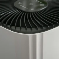 HOMCOM Air Purifiers with 3-Stage Carbon HEPA Filtration System, for Bedroom,  Air Cleaner with 4 Speeds, Air Monitor, Timer, and Ioniser, Remove Smoke Dust Pollen Odors(m-9)