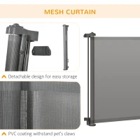 PawHut Foldable Pet Gate, for Stairs, Doorways, Corridors - Grey(m-7)