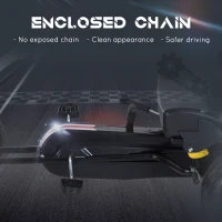 HOMCOM Go-Kart cu Pedale pentru Copii, Alb si Negru(m-7)