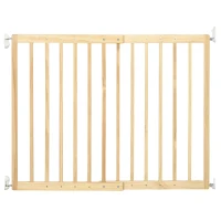 PawHut Poarta de siguranta pentru animale de companie, se potriveste deschiderilor de 60,5-102 cm latime, 2 panouri pentru scari si usi, din lemn de 73 cm inaltime(m-1)