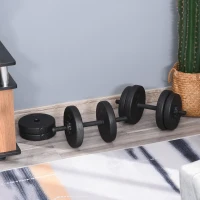 HOMCOM Set de 2 Gantere cu Discuri 18Kg(m-4)
