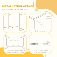 PawHut Poarta de siguranta pentru animale de companie, se potriveste deschiderilor de 60,5-102 cm latime, 2 panouri pentru scari si usi, din lemn de 73 cm inaltime(m-8)