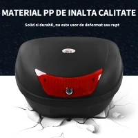 HOMCOM Cutie pentru Casca pentru Motocicleta 48L cu 2 chei din PP Negru 59 x 43 x33cm(m-7)