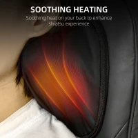 HOMCOM Homedics Chair Massager, Neck and Back Massager, with Deep Tissue Kneading, Compress, Heating, Remote, Black(m-7)