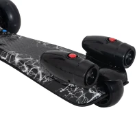 HOMCOM Kids 3 Wheel Plastic Scooter Adjustable Height w/ Engine-Look Water Spray Black(m-8)