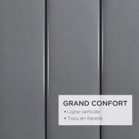 HOMCOM Tête de lit rembourrée panneau rembourrée panneau mural d'appoint revêtement en flanelle cadre en bois de caoutchouc 160 x 100 cm gris(m-5)