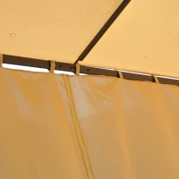 Outsunny Foisor de Gradina Impermeabil 3 x 3m cu 4 Panouri Laterale Bej(m-9)