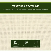 Outsunny Balansoar cu 2 Locuri de Gradina pentru Exterior, 140x118x162cm Bej(m-6)