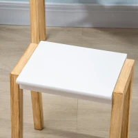 HOMCOM Ensemble table et chaise enfant style scandinave avec coffre de rangement 54,5 x 38 x 57,1 cm naturel et blanc(m-8)