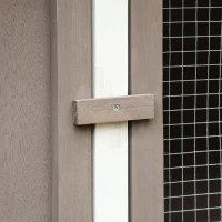 PawHut Conejera de Madera de 2 Pisos con Techo Asfáltico Bandejas Extraíbles y Rampa para 2 Conejos 100x47x91 cm Marrón(m-9)