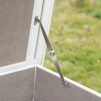 PawHut Conejera de Madera de 2 Pisos con Techo Asfáltico Bandejas Extraíbles y Rampa para 2 Conejos 100x47x91 cm Marrón(m-8)