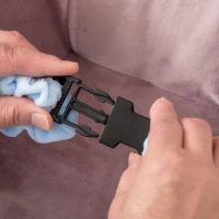 HOMCOM 2 In 1 Plush Baby Ride on Rocking Horse Elephant Rocker with Wheels Wooden Toy for Kids 32 Songs for 18+ Months (Blue)(m-11)