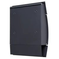 HOMCOM Lockable Mail Box, Wall-mounted, Steel-Black(m-7)