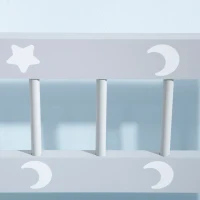 ZONEKIZ Cufar de jucarii moderna 2 in 1, scaun pentru copii, MDF si lemn de pin, 60x30x50 cm, alb si gri(m-8)