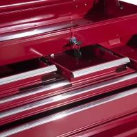 HOMCOM® mobiele werkplaatswagen, afsluitbaar met 16 schuifladen, rood / schuiflade gereedschapwagen wagen met wielen  gereedschapskist (rood)(m-6)