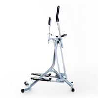HOMCOM Crosstrainer, Heimtrainer, LCD-Display, einstellbares Brustpolster, Stahl, Silber, 96 x 60 x 152cm(m-10)