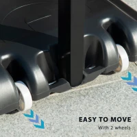 SPORTNOW 2.1-2.6m Adjustable Basketball Hoop and Basketball Stand w/ Backboard and Weighted Base, Portable on Wheels, Black(m-6)