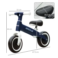 AIYAPLAY Baby Balance Bike, with Adjustable Seat, for 1.5-3 Years - Blue(m-3)