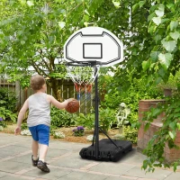 HOMCOM Portable Basketball Stand 94-123cm Basket Height Adjustable Hoop For Adults Suitable for Pool Side(m-12)