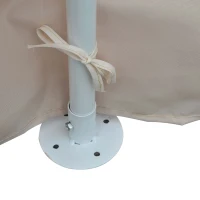 Outsunny Pavilion de Grădină din Poliester,Bej, 3.65x3.65m(m-9)