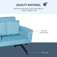 HOMCOM Canapea Extensibila cu 2 Locuri cu Pat pentru o Persoana Mobilier Modern Casa si Birou(m-5)