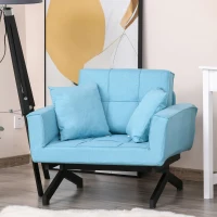 HOMCOM Canapea Extensibila cu 2 Locuri cu Pat pentru o Persoana Mobilier Modern Casa si Birou(m-2)