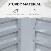 Outsunny Raised Garden Bed with Greenhouse, Steel Planter Box with Plastic Cover, Roll Up Window, Dual Use for Flowers, Vegetables, Fruits and Herbs, 127L x 95W x 92H cm, Clear(m-5)