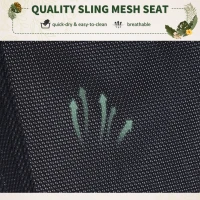 Outsunny Outdoor Orbital Lounger Zero Gravity Patio Chaise Foldable Rocking Chair w/ Pillow Black(m-4)