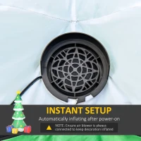 HOMCOM 6ft Tall Inflatable Christmas Tree with Star and Multicolour Gift Boxes Huge Lighted Outdoor Decoration with 3 Built-in LED Lights Xmas Inflatables Toy in Yard Lawn Garden(m-6)