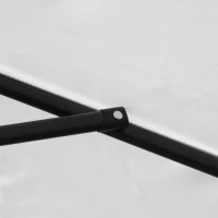 Outsunny Umbrela de Gradina Φ300cm cu Manivela Reglabila din Metal si Poliester, Alb(m-9)